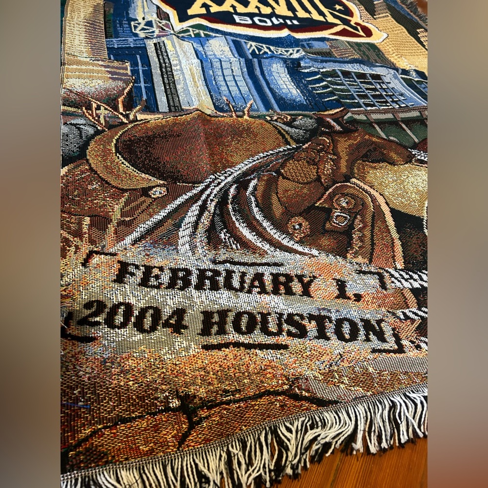 Houston Texas , Super-bowl NFL throw blanket! Amazing colors and condition! 🏈 - Picture 4 of 7